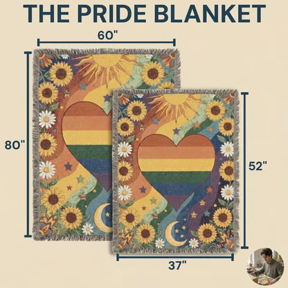 🏳️‍🌈Handmade Woven Pride Blanket | For Belonging, Visibility & Unapologetic Self-Expression