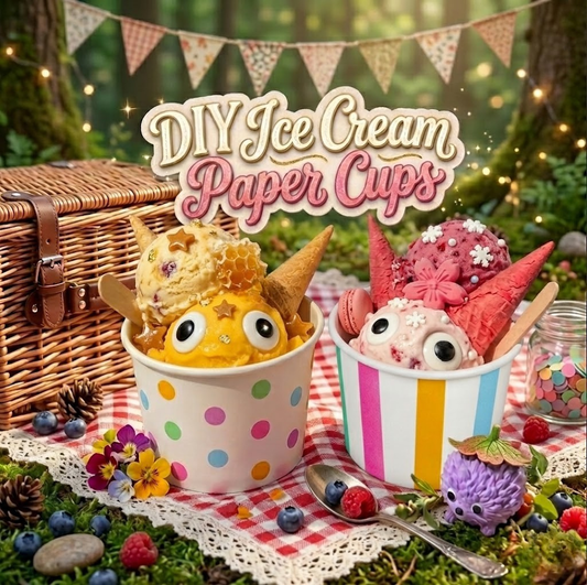 Disposable DIY Ice Cream Paper Cups