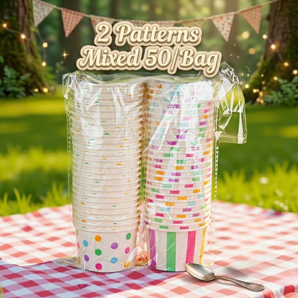 Variety Mix: Stripes & Dots (50 pcs/bag)