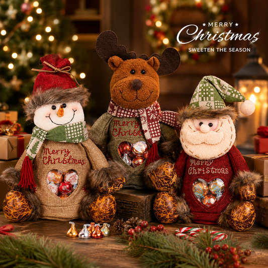 🎄Reusable Zippered Christmas Gift Bags – 3 Festive Designs 🎁