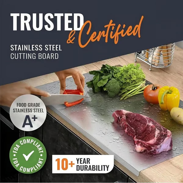 Stainless Steel Cutting Board, Hygienic & Easy to Clean