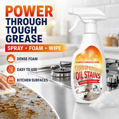 🏆 Heavy-Duty Kitchen Degreaser Spray – Fast Grease Remover 🍑