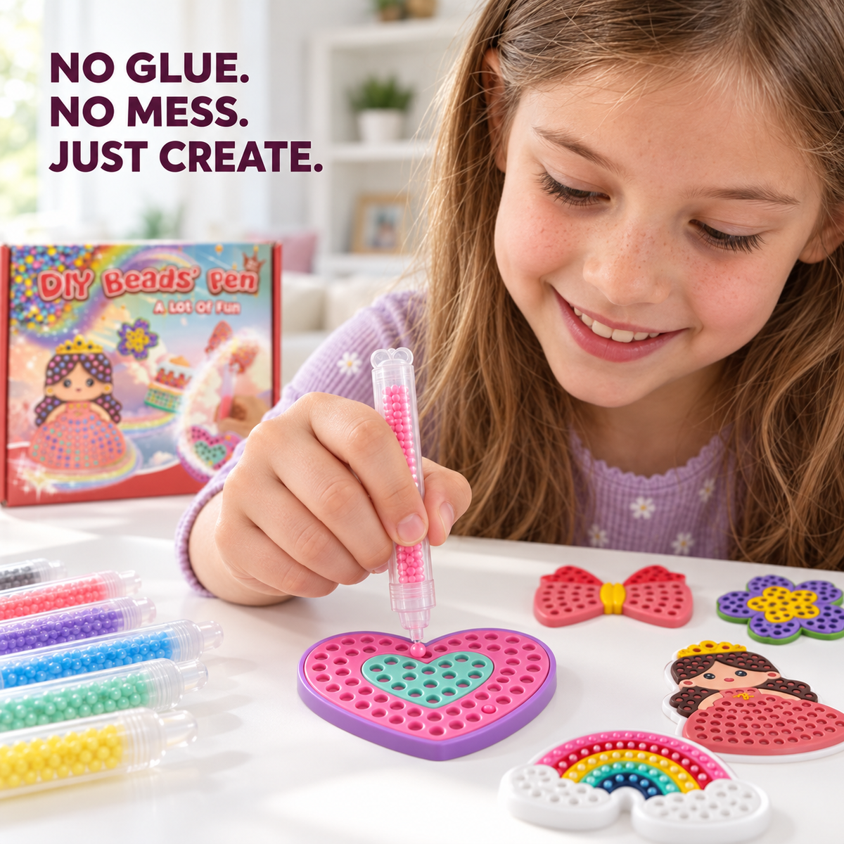 🌈 DIY Reusable Bead Art Kit for Kids