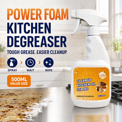 🏆 Heavy-Duty Kitchen Degreaser Spray – Fast Grease Remover 🍑