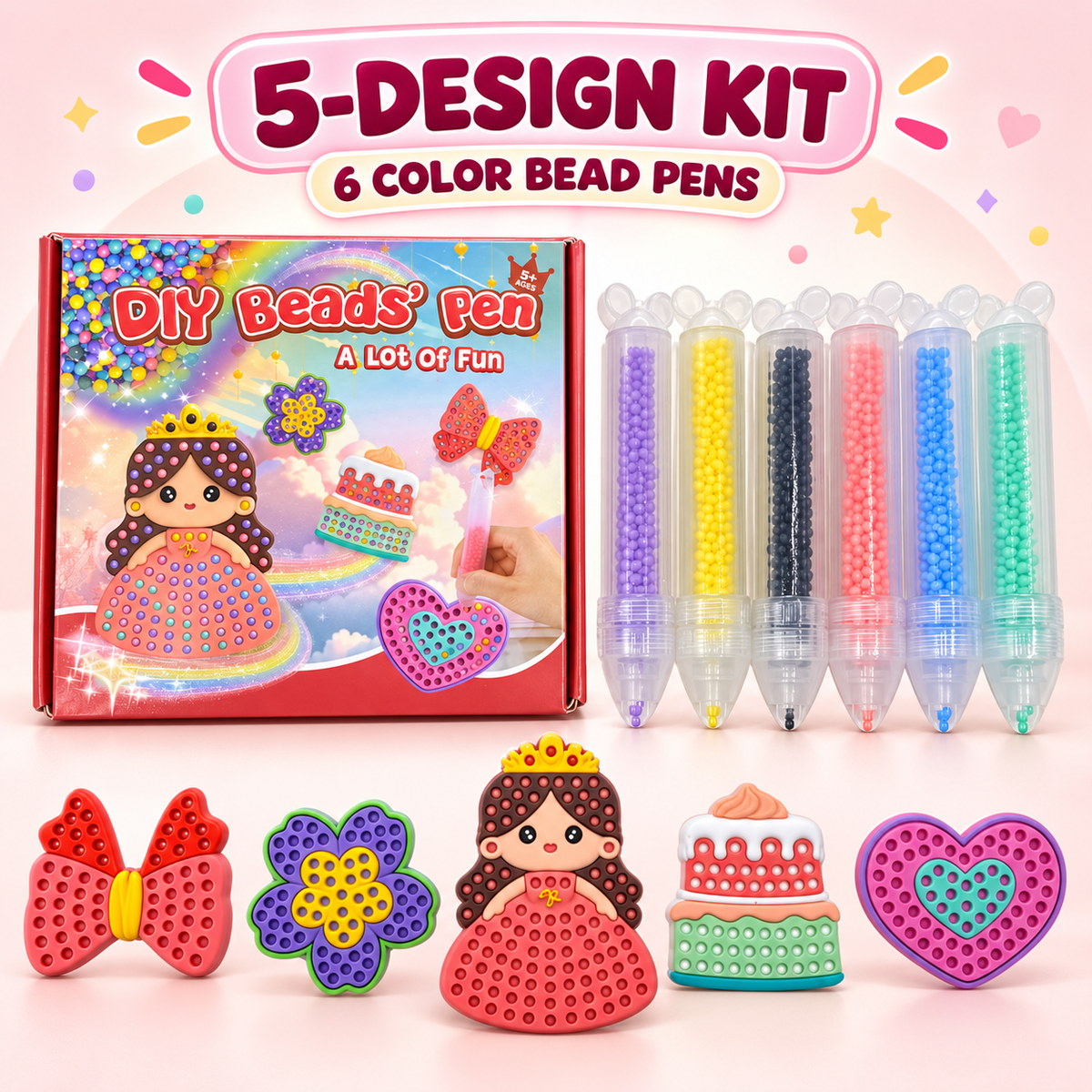 🌈 DIY Reusable Bead Art Kit for Kids