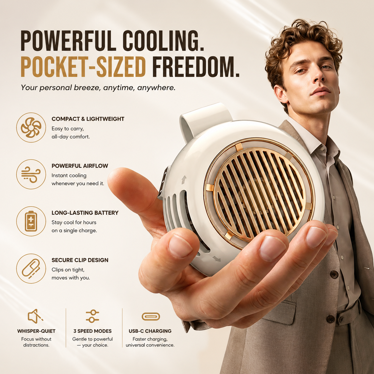 Beat The Heat Anywhere With This Mini Cooling Fan ❄️