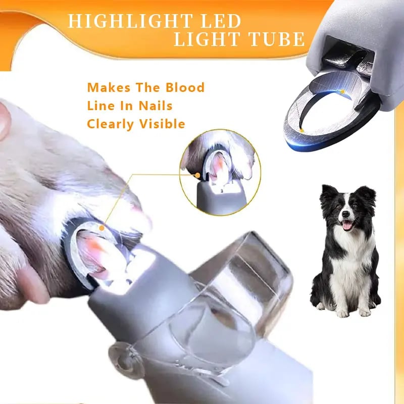 LED Light Pet Nail Clippers - 5X Magnification
