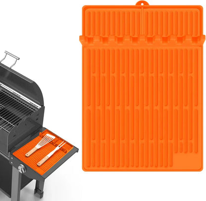 🌞Summer Sale 50% OFF🔥Silicone Grill Tools Mat with Drip Pad